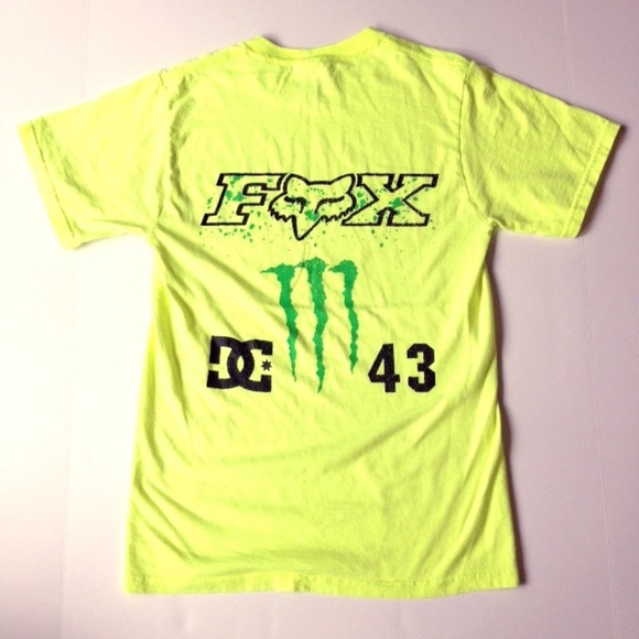 Fox Other - *3/25* Neon Yellow Monster Energy & Fox Racing Tee